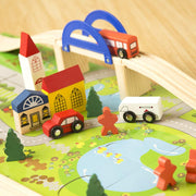 CityLife : Circuit en bois avec Tapis Puzzle