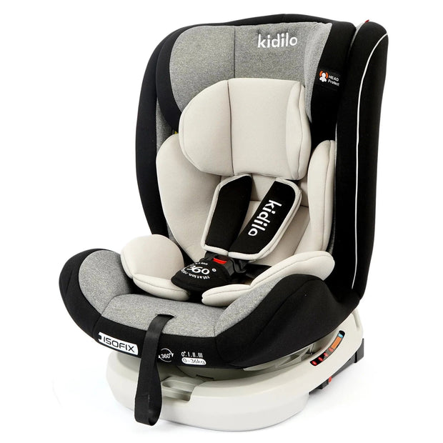 360°CarSeat Gris : Siège Auto Pivotant 360° Isofix