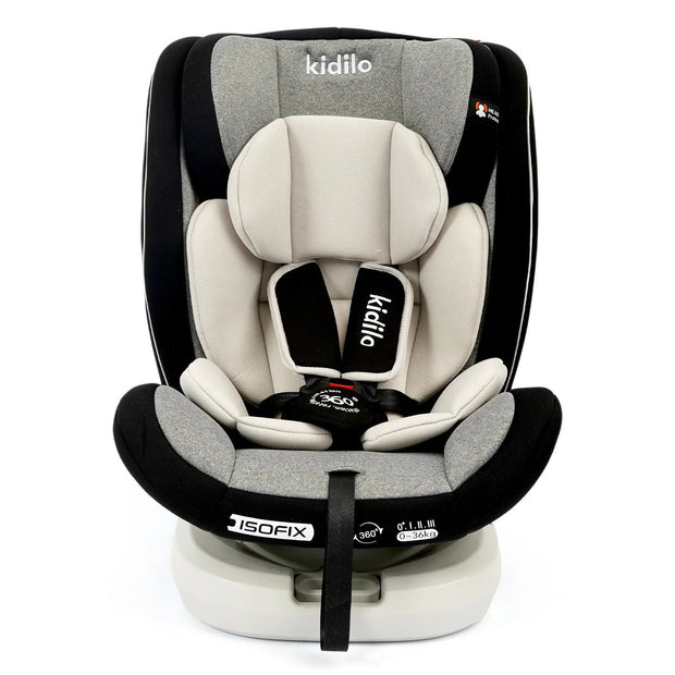 360°CarSeat Gris : Siège Auto Pivotant 360° Isofix