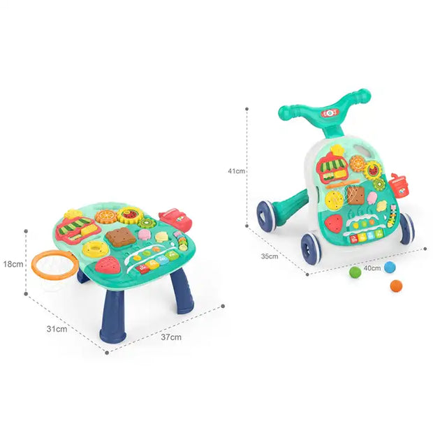 2 in 1 Walker & Active Table : Trotteur et Table d'activités