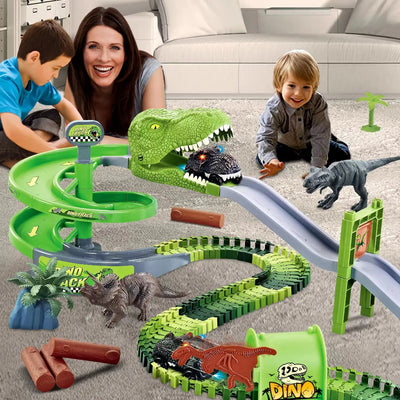 DinoTrack: Circuit de Course Éducatif avec Dinosaures.