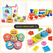 Kit Jouets Maternelle  - 4 Jouets éducatifs en bois